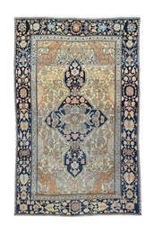 Antique Persian Mohtasham Kashan Rug 3'11'' x 6'7'' ( 1.19 x 2.01 M)