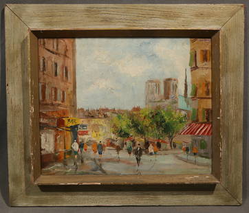 Konstantin AleXeievitch Korovin Oil on Canvas: Konstantin AleXeievitch Korovin RUSSIAN 18611939 Oil on canvas 16" X 20" Frame 23.5" X 27.5" Cityscape