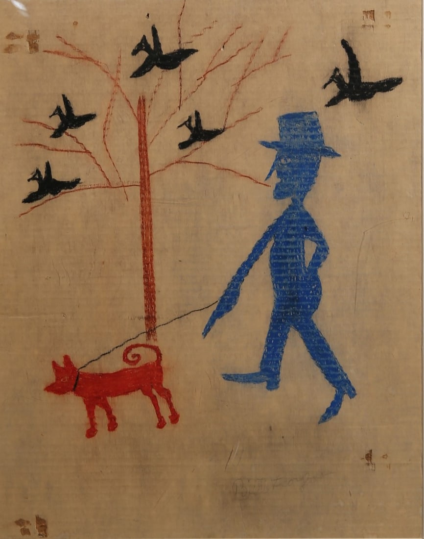 Bill Traylor Crayon on Paper: Bill Traylor Crayon on paper 19" x 15"