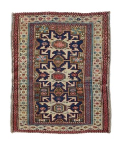 Antique Caucasian Shirvan Rug 2'7'' x 3'2'' (0.79 x 0.97 M)