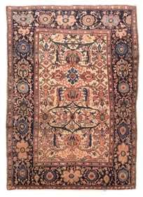 Antique Persian Farahan Sarouk Rug 3'4'' x 4'10'' (1.02 x 1.47 M)