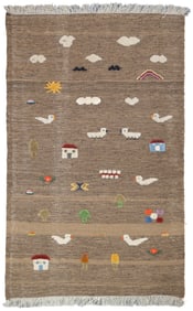 Fine Vintage Turkish Kilim Rug 3'2" x 5'1" (0.97 x 1.55 M)