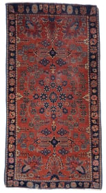 Fine Antique Persian Mohajeran Sarouk Rug 2'5" x 4'9" (0.74 x 1.45 M)