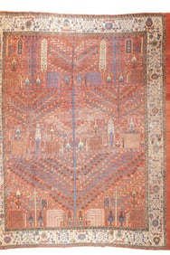 Antique Persian Bakhshayesh Rug 9'5" x 11'4" (2.87 x 3.45 M)