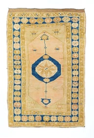 Vintage Turkish Oushak Rug 3'10" x 5'10" (1.17 x 1.78 M)