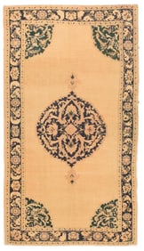 Vintage Turkish Rug 4'4" x 7'9" (1.32 x 2.36 M)