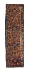 Vintage Persian Karajeh Long Rug 3'4" x 11'4" (1.02 x 3.45 M)