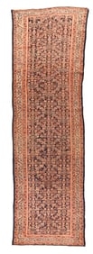 Antique Persian Mahal Long Rug 4'1'' x 13'2'' (1.24 x 4.01 M)
