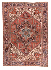 Vintage Persian Heriz Rug 8'3'' x 11'6'' (2.51 x 3.51 M)