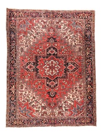 Vintage Persian Heriz Rug 9'0'' x 11'10'' (2.74 x 3.61 M)