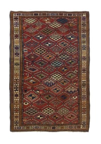 Antique Caucasian Rug 4'1'' x 6'2'' (1.24 x 1.88 M)