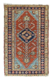 Antique Persian Heriz Rug 2'6" x 4'1" (0.76 x 1.24 M)