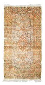 Extremely Fine Chinese Silk Rug 2' x 4' (0.61 x 1.22 M)