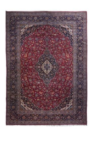 Vintage Persian Kashan Rug 10'4" x 14' (3.15 x 4.27 M)