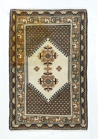 Vintage Moroccan Rug 3'7" x 5'4" (1.09 x 1.63 M)