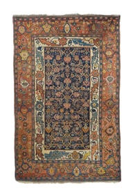 Antique Persian Bidjar Rug 4'7" x 7'3" (1.40 x 2.21 M)