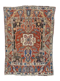 Antique Persian Bakhtiari Rug 5'7" x 7'8" (1.70 x 2.34 M)