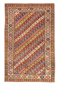 Antique Caucasian Ganje Kazak Rug 3'11" x 5'11" (1.19 x 1.80 M)