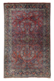 Antique Persian Sarouk Rug 4' x 6'5" (1.22 x 1.96 M)