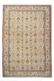 Fine Semi Antique Persian Qum Rug 7'2" x 10'5" (2.18 x 3.18 M)
