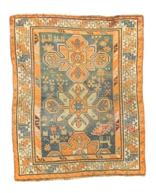 Antique Kurd Kazak Rug 3'2" x 3'10" (0.97 x 1.17 M)