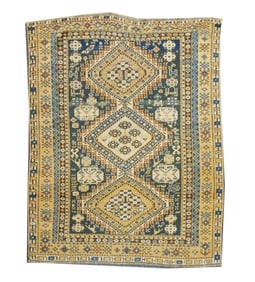 Antique Caucasian Shirvan Rug 3'6" x 4'6" (1.07 x 1.37 M)