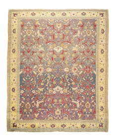 Antique Turkish Fessaneh (Unusual background colors) Rug 8'3" x 10'0" (2.51 x 3.05 M)