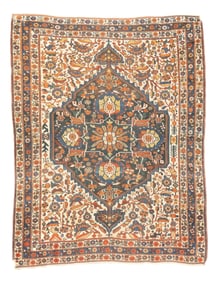 Antique Persian Qashqai Rug 4'10" x 6'0" (1.47 x 1.83 M)
