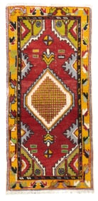Vintage Turkish Tribal Rug 2'6" x 5'2" (0.76 x 1.57 M)