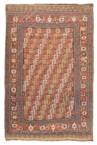 Antique Persian Khamseh Rug 4'3" x 6'4" (1.30 x 1.93 M)