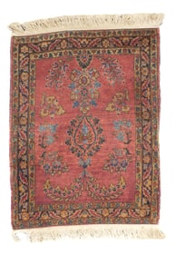 Antique Persian Sarouk Rug 1'11" x 2'6" (0.58 x 0.76 M)