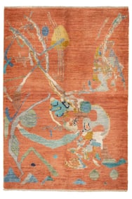 Art Deco Rug 4'1" x 5'10" (1.24 x 1.78 M)