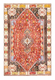 Fine Vintage Persian Qashqai  Rug 5'9" x 8'6" (1.75 x 2.59 M)