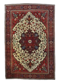 Antique Persian Farahan Sarouk Rug 4'3'' x 6'4'' (1.30 x 1.93 M)