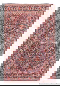 Antique Persian Dabir Kashan Rug 4'4'' x 6'8'' (1.32 x 2.03 M)