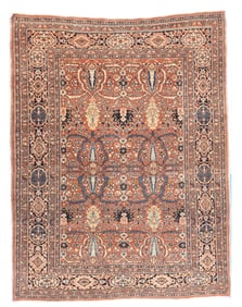 Antique Persian Tabriz Haji Jalili Rug 4'6" x 5'10" (1.37 x 1.78 M)