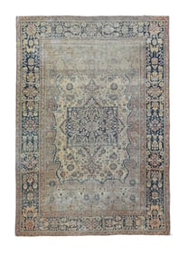 Antique Persian Mohtasham Kashan Rug 4'6'' x 6'8'' (1.37 x 2.03 M)