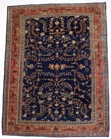 Antique Persian Mohajeran Sarouk Rug 8'10" x 11'6" (2.69 x 3.51 M)