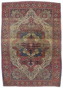 Antique Persian Farahan Sarouk Rug 6'11" x 10' (2.11 x 3.05 M)