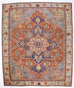 Antique Persian Serapi Rug 10'4" x 12'5" (3.15 x 3.78 M)