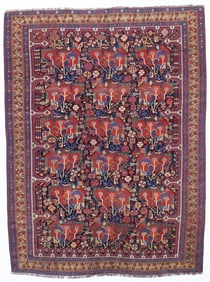 Antique Persian Qashqai Rug 5'3" x 7'1" (1.60 x 2.16 M)