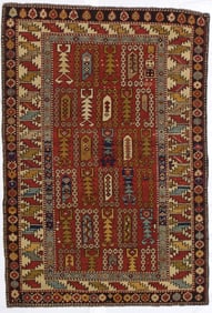 Antique Caucasian Kuba Rug 5' x 9'5" (1.52 x 2.87 M)