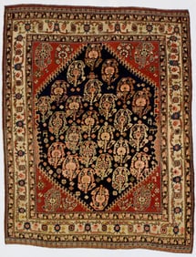 Antique Persian Qashqai Rug 4'8" x 6' (1.42 x 1.83 M)