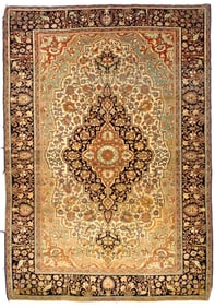Antique Persian Mohtasham Kashan Rug 4'6" x 6'9" (1.37 x 2.06 M)