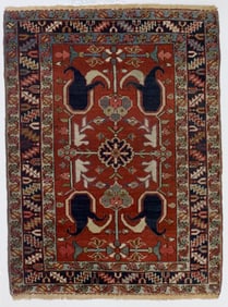 Antique Persian Serapi Rug 3'4" x 4'6" (1.02 x 1.37 M)