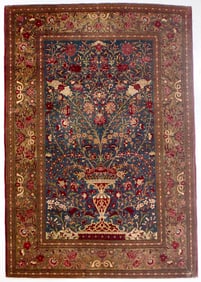 Antique Persian Tehran Vase Design Rug 4'8" x 6'9" (1.42 x 2.06 M)