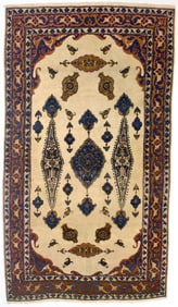 Antique Persian Bidjar Rug 4' x 7'1" (1.22 x 2.16 M)