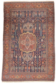 Antique Persian Bidjar Rug 4'7" x 7'1" (1.40 x 2.16 M)