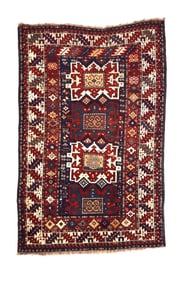 Antique Caucasian Kazak Rug 4'1" x 6'3" (1.24 x 1.91 M)
