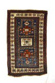 Antique Caucasian Kazak Rug 4'3" x 7' (1.30 x 2.13 M)